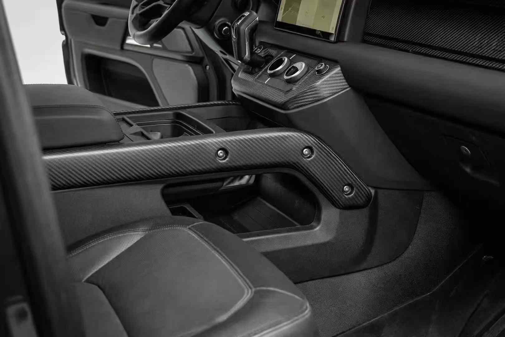 Land Rover Defender 90 110 130 LHD Dry Carbon Fiber Universal Interior Replacement