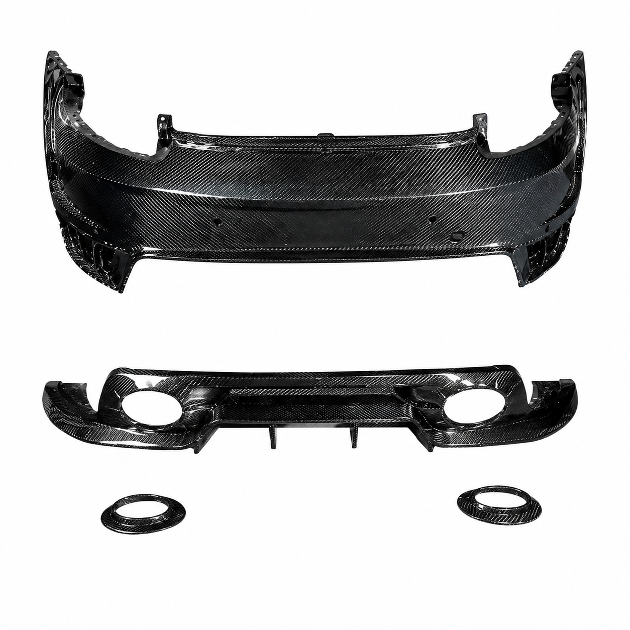Rear Bumper Assembly Round Exhaust Tip